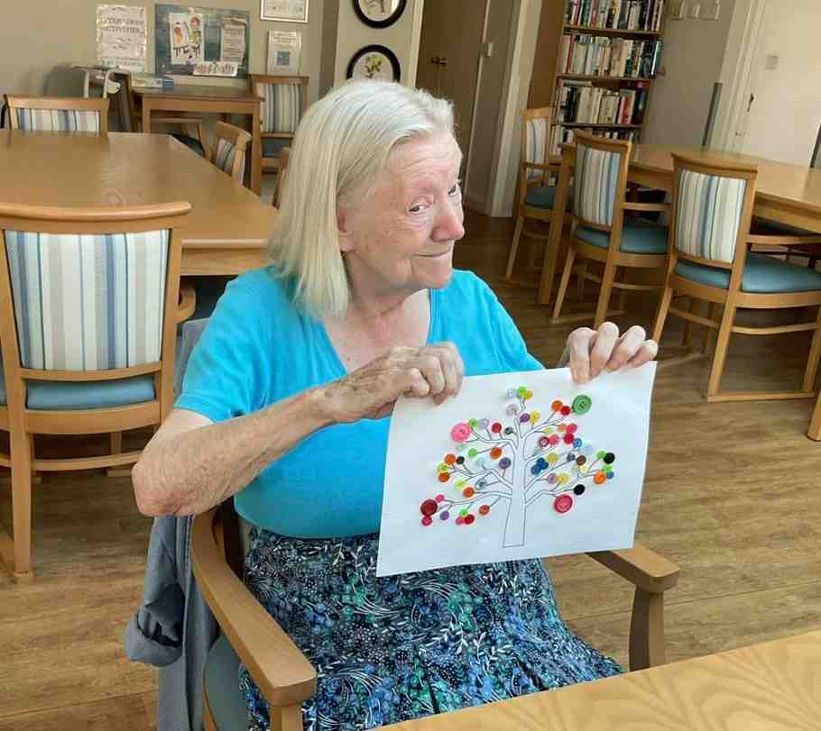Arts and crafts at Ael-Y-Bryn residential care home Swansea