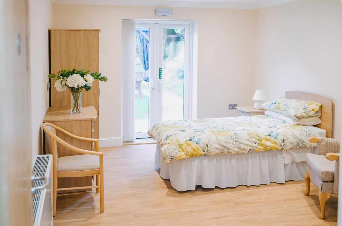 Bedroom at Ael-Y-Bryn residential care home Swansea