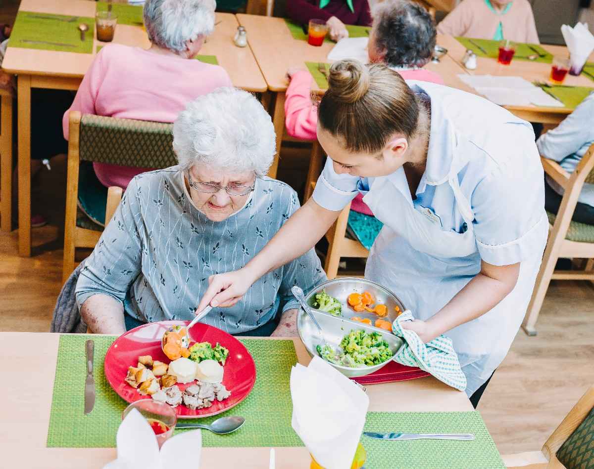 Dining room at Ael-Y-Bryn care home Swansea