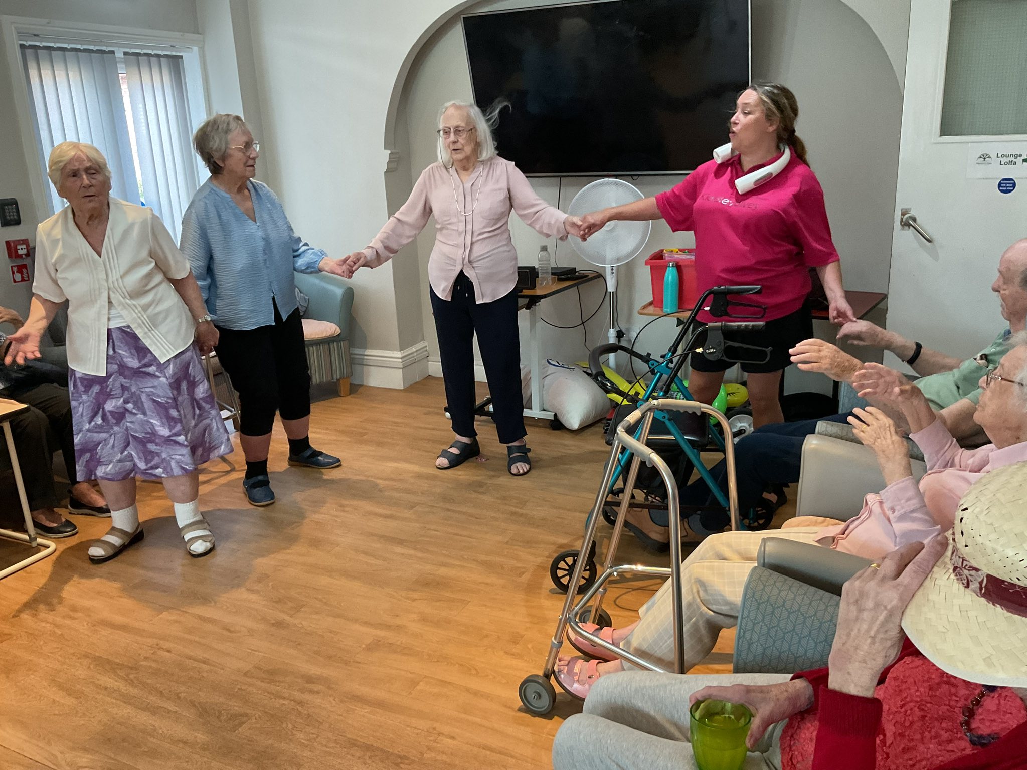 Wellness activities at Ael-Y-Bryn care home Swansea
